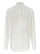 Ermanno Scervino White Embroidery Floral Cut-Outs Shirt