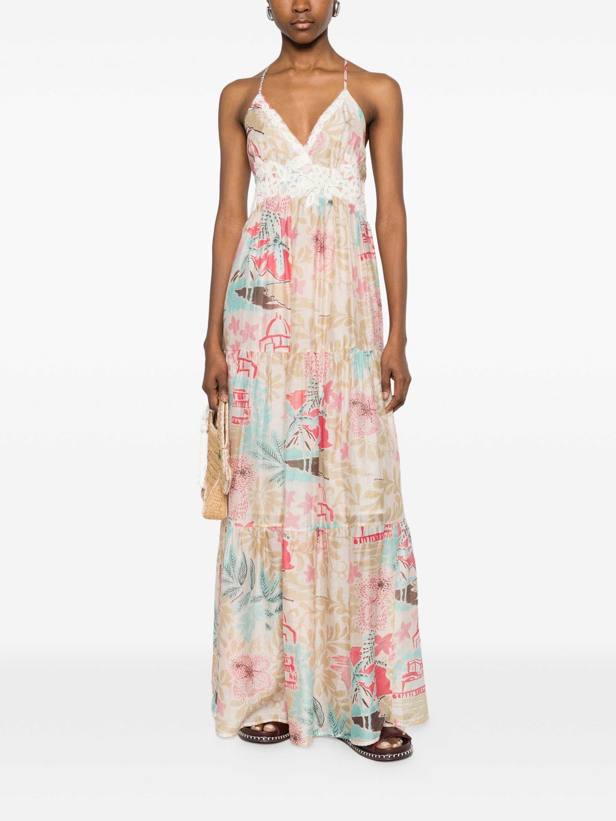 Ermanno Lyocell Polyamide Long Dress