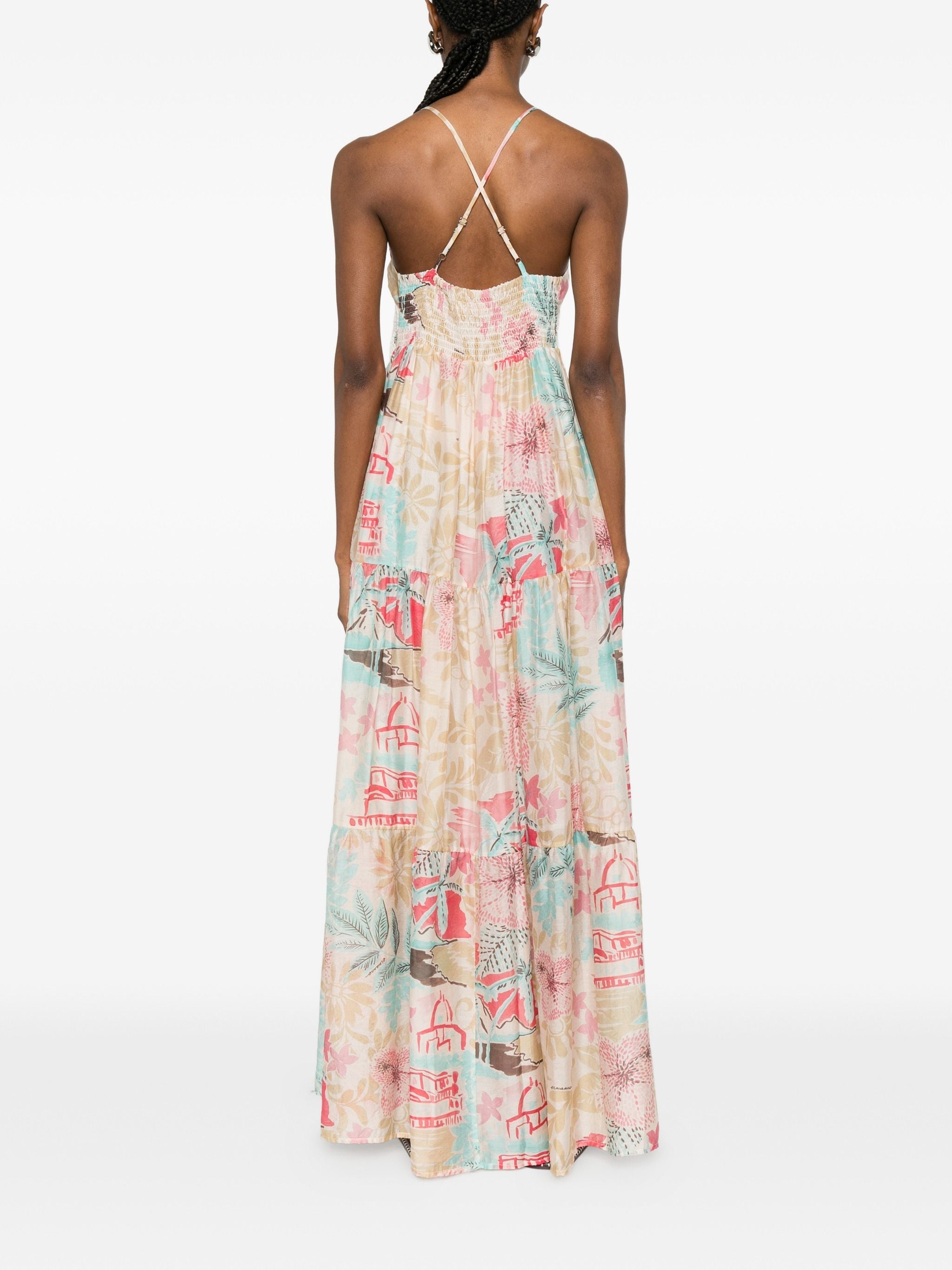 Ermanno Lyocell Polyamide Long Dress