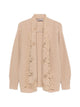 Ermanno Lace-Trim Cotton Cardigan