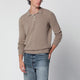 Drumohr Beige Mélange Polo Sweater In Wool