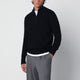 Drumohr Navy Blue Wool Half-Zip Jumper