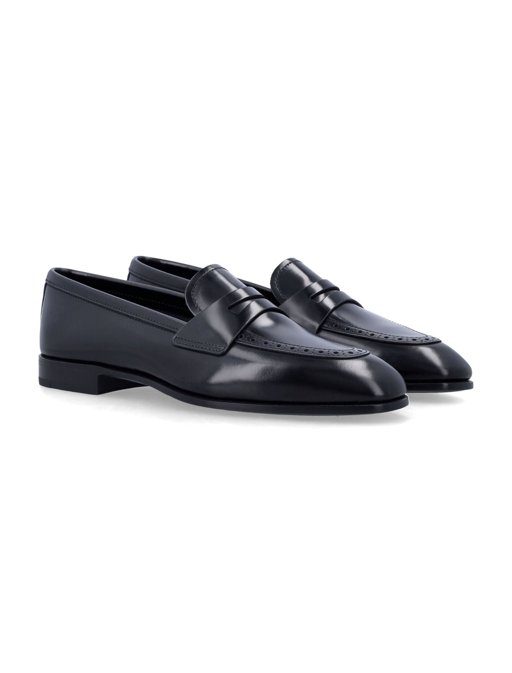 Church's Church’s Onyx Fumé Polished Leather Loafer