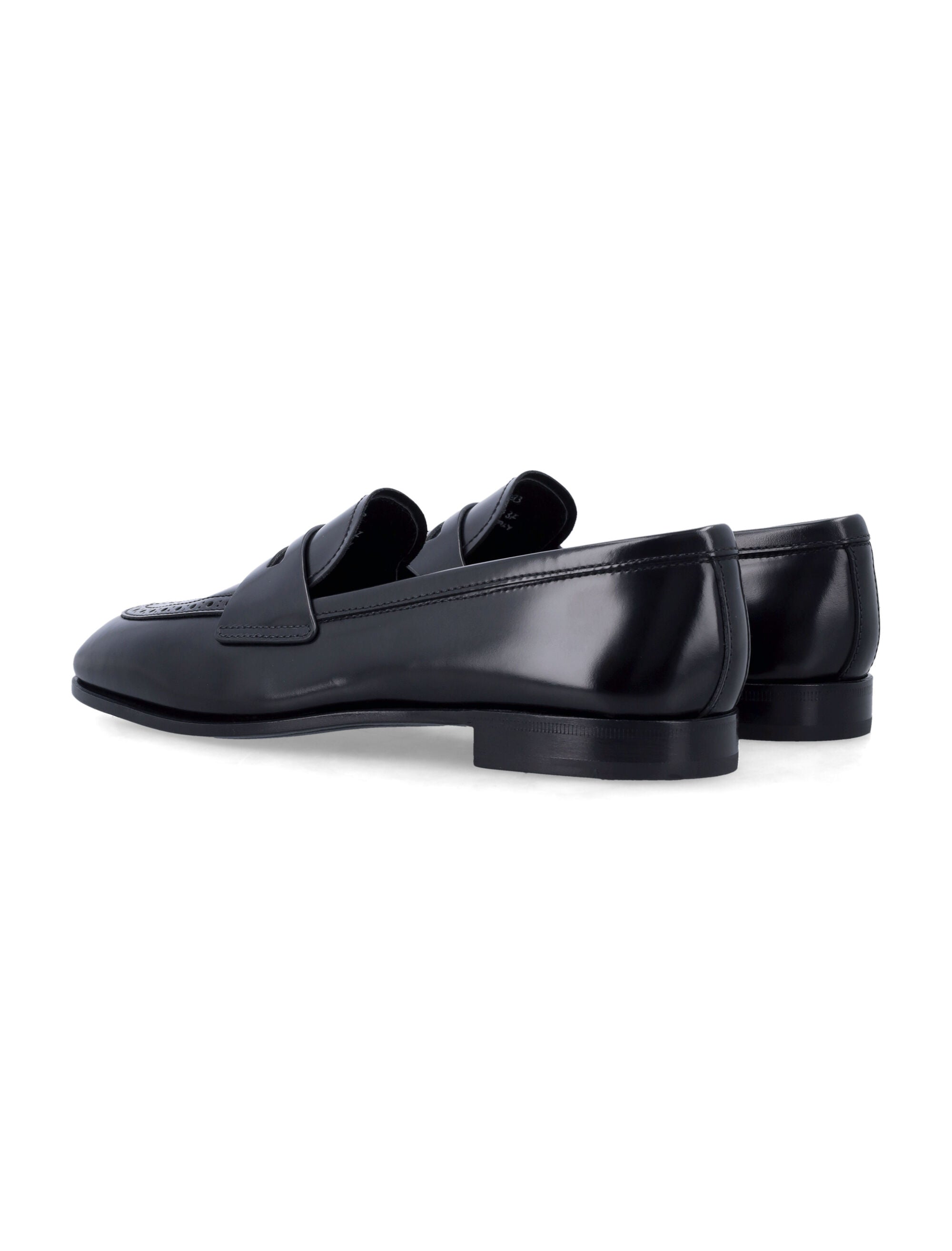 Church's Church’s Onyx Fumé Polished Leather Loafer