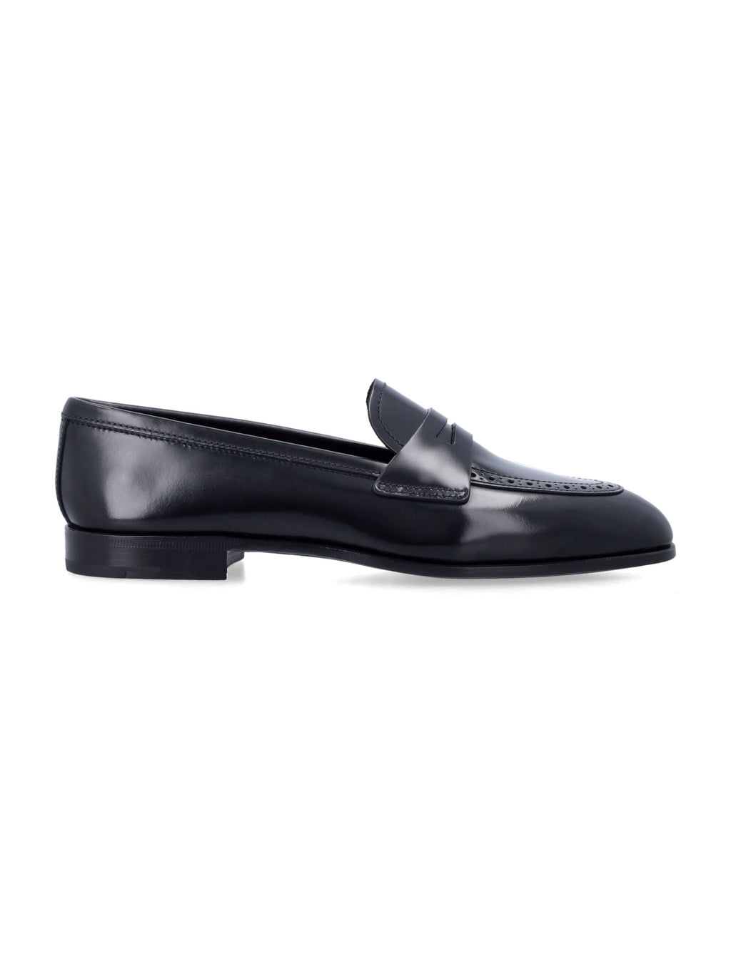 Church's Church’s Onyx Fumé Polished Leather Loafer
