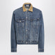 Jw Anderson Blue Denim Jacket With Ribbed Collar