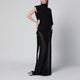 Francesco Murano Long Black Oneshoulder Silk Dress