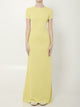 Jacquemus Maxi Dress La Robe Maille In Yellow Knit