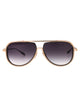 Dita Eyewear White Gold - Black Iron Metal Sunglasses