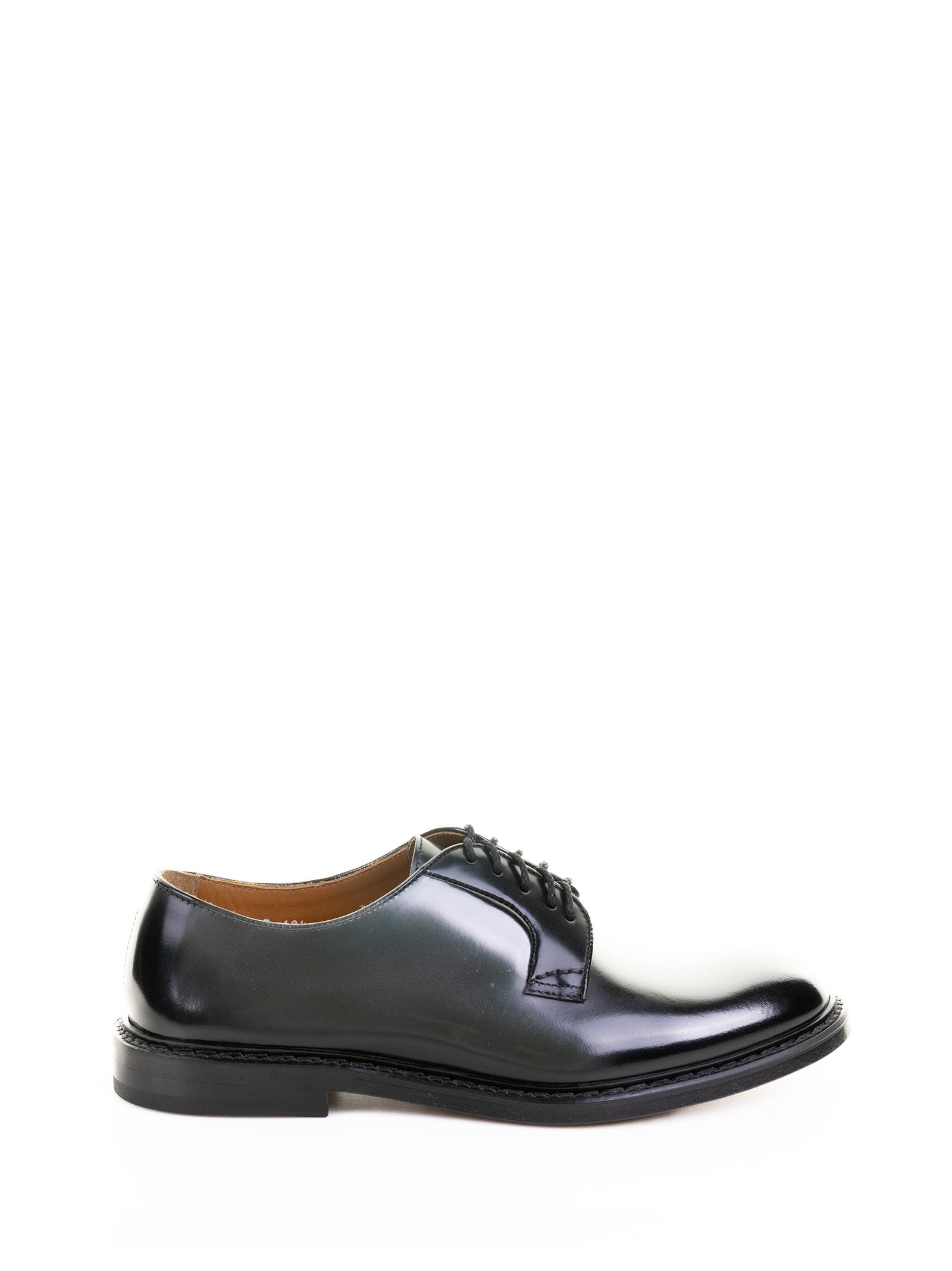 Doucal's Low Black Leather Laceup