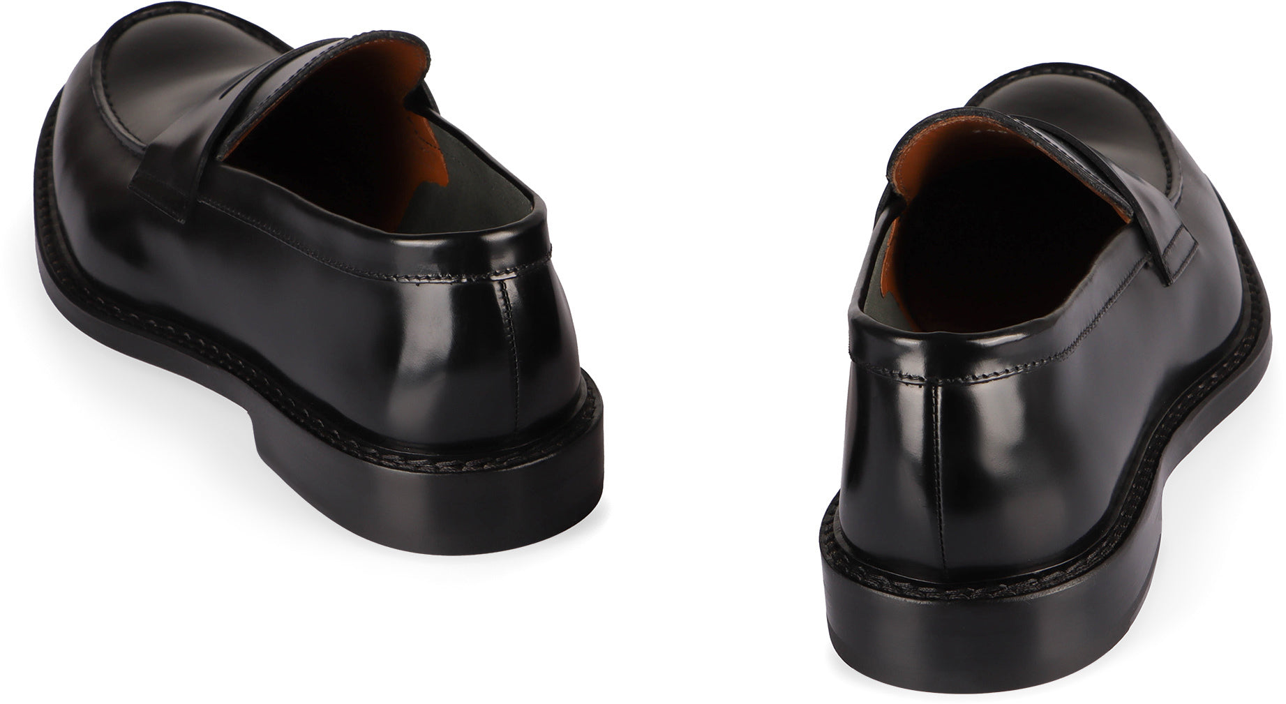Doucal's Black Leather Classic Loafer