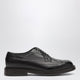 Doucal's Dark Brown Leather Derby Shoes With Brogue Detailing