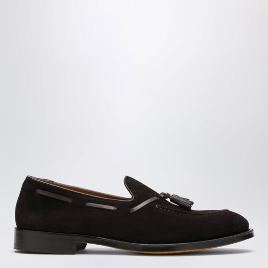 Doucal's Brown Suede Tassel Loafers