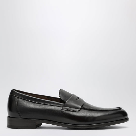 Doucal's Brown Penny Loafer In Leather