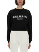 Balmain Black Cotton Sweatshirts