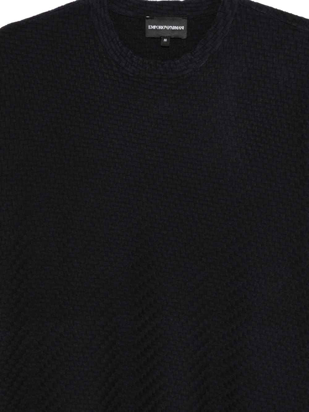 Emporio Armani Blue Viscose-Blend T-Shirt