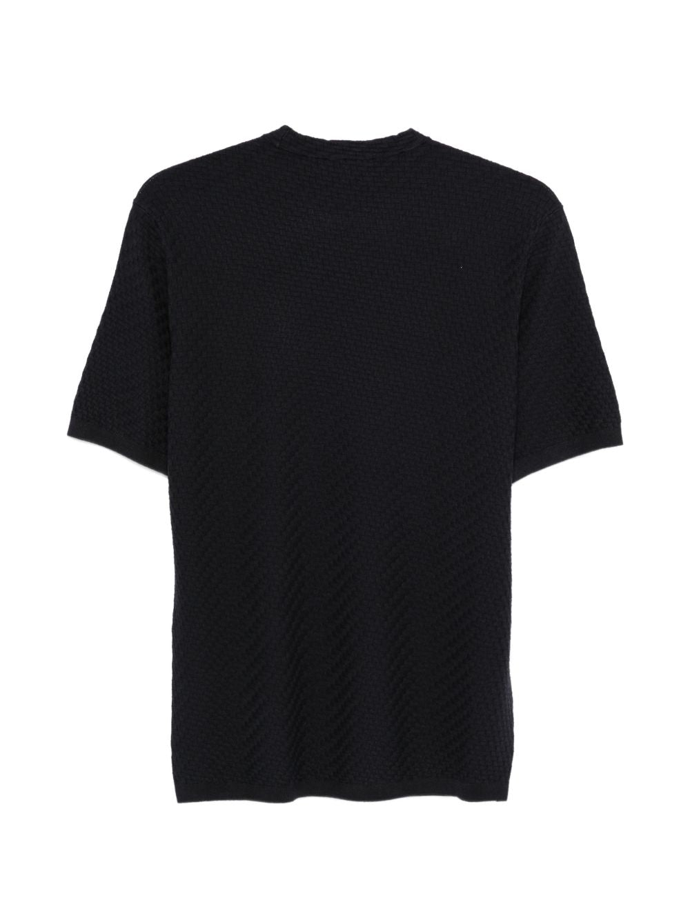 Emporio Armani Blue Viscose-Blend T-Shirt
