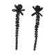 Simone Rocha Petite Bow Drip Earrings -  - Crystal - Black
