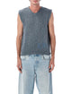 Erl Erl Blue Mélange Knit Vest