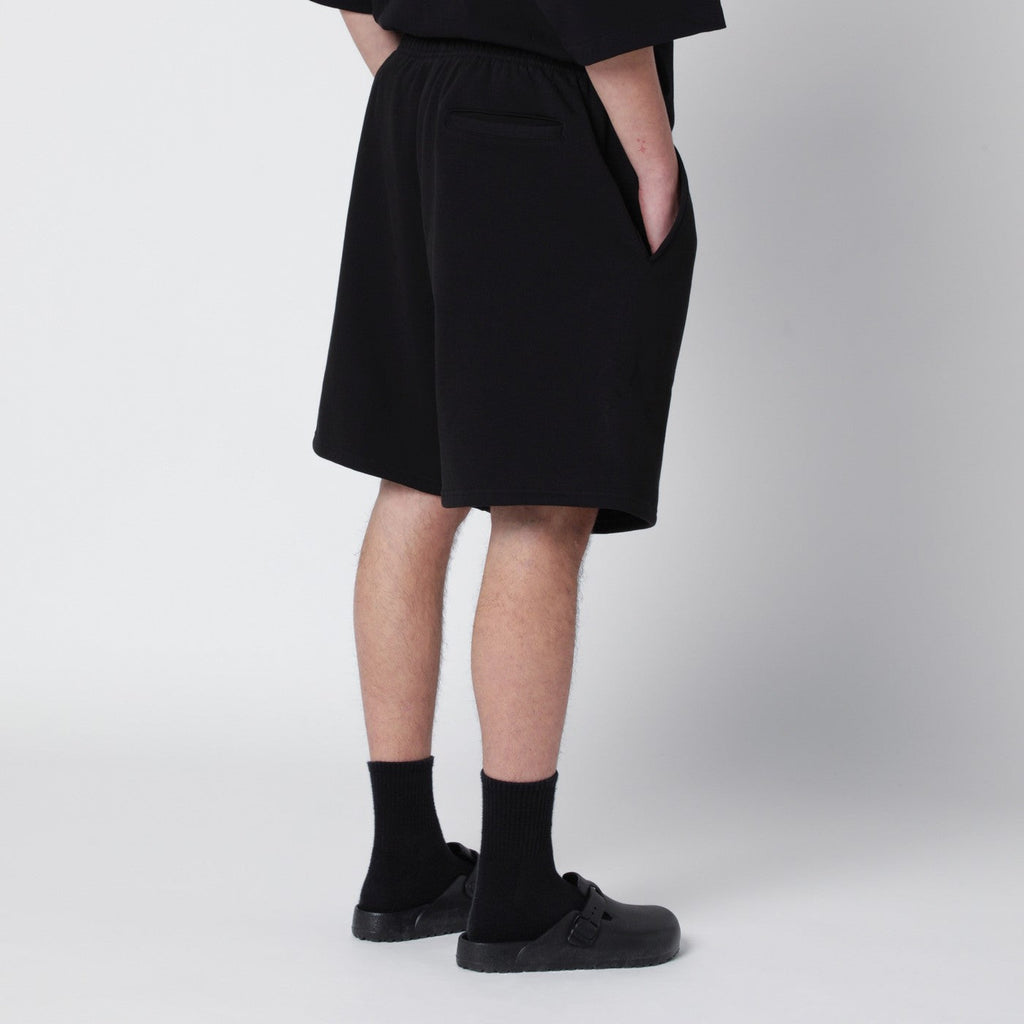 Entire Studios Black Cotton Scuba Shorts