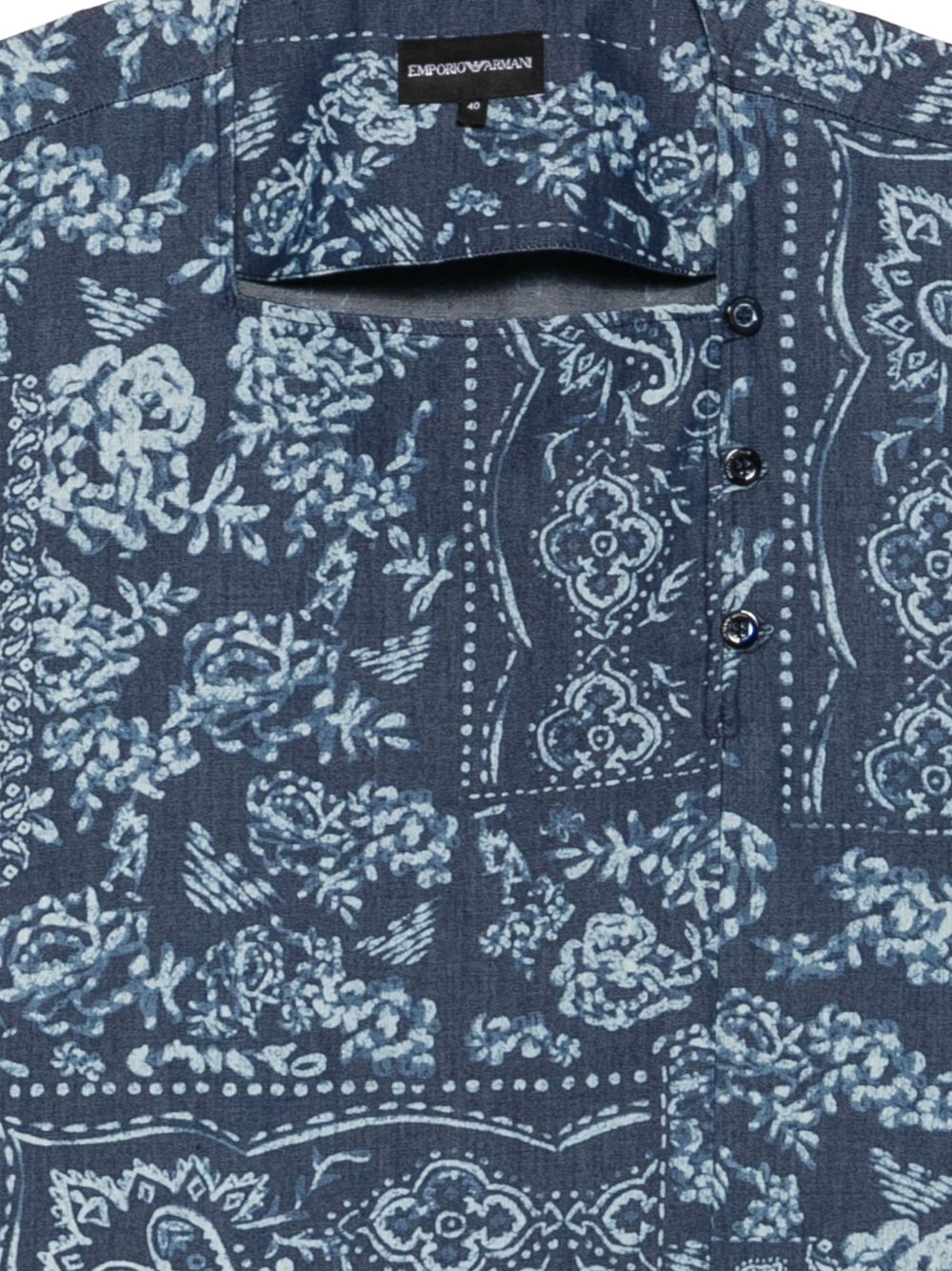 Emporio Armani Printed Cotton T-Shirt