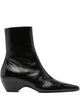Khaite Sybil Leather Ankle Boots