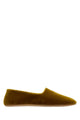 The Row Mustard Velvet Ponti Ballerinas