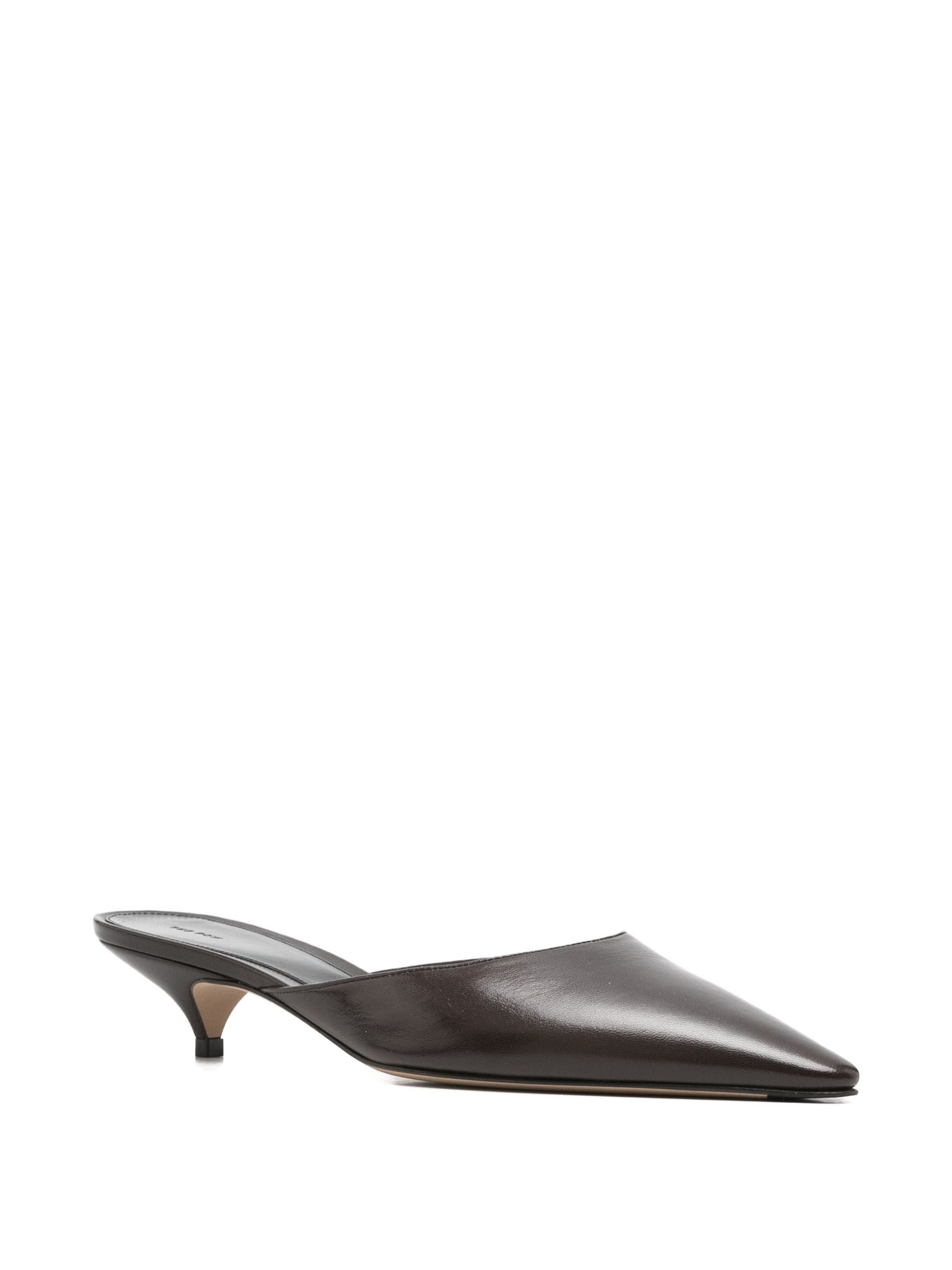 The Row Pointed Leather Mules