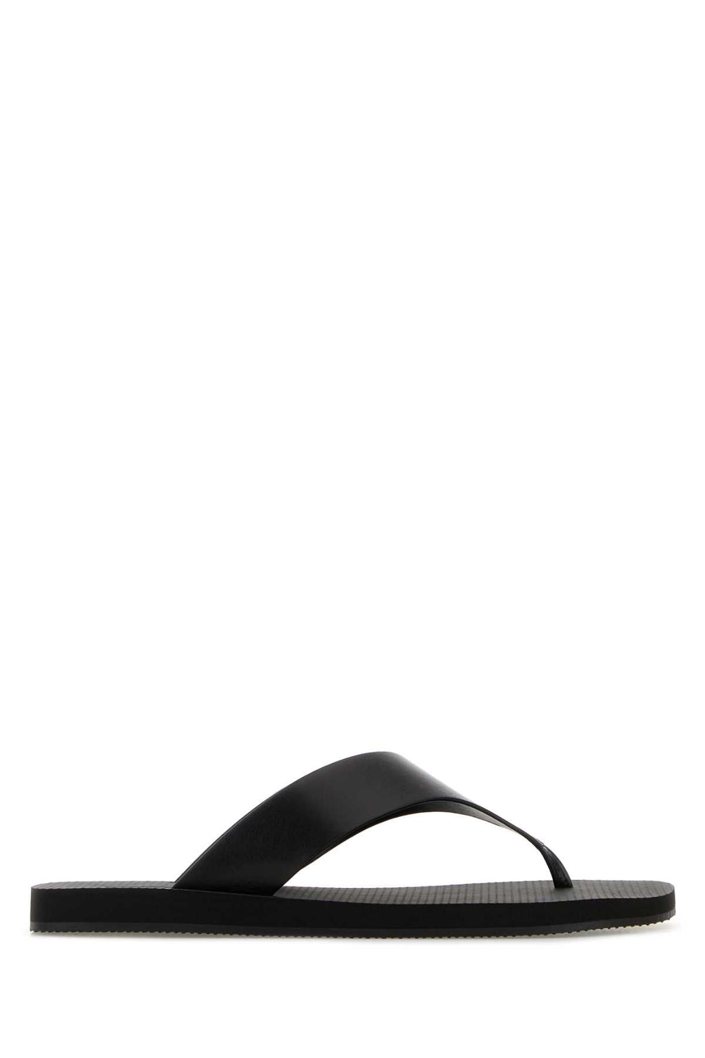 The Row Dune Ginza Classic Leather Sandal Black
