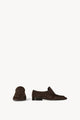 The Row Two Gathered Black Suede Loafers