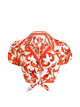 Dolce & Gabbana Knotted Shirt With Orange Waist