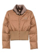 Fendi Camel Polyester Down Jacket
