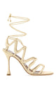 Manolo Blahnik Cream Leather Fawda Sandals