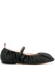Thom Browne Elegant Black Calf Leather Ballerinas