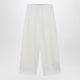 Max Mara White Silk Blend Trousers
