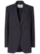 Fendi Navy Blue Pinstriped Wool Blazer