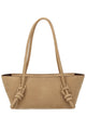 Hereu Beige Leather Shoulder Bag
