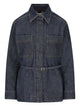 Fendi Go-To Denim Shirt Jacket With Quilted Ff Motif