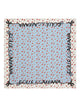 Dolce & Gabbana Light Blue Scarf With Flowers