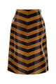 Fendi Two-Tone Leather Skirt