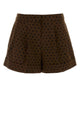 Fendi Printed Stretch Wool Blend Shorts