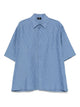 Fendi  Light Blue Ff Jacquard Linen Shirt
