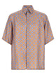 Fendi 'Net' Print Silk Shirt