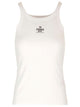 Fendi Fendi Ribs Top With Logo Embroidery