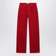 Ami Paris Ruby Red Cotton Twill Jeans