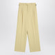 Ami Paris  Wide Lime-Coloured Wool Trousers