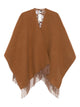 Fendi Biscuit Wool Blend Reversible Cape