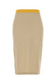 Fendi Light Beige Cotton And Silk Skirt