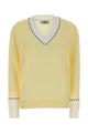 Fendi Yellow Wool Blend Sweater