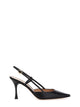 Gianvito Rossi Black Leather Decolletes Slingback